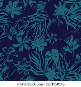 Oriental Floral seamless pattern background for fashion textiles, graphics, backgrounds and crafts