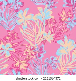 Oriental Floral seamless pattern background for fashion textiles, graphics, backgrounds and crafts