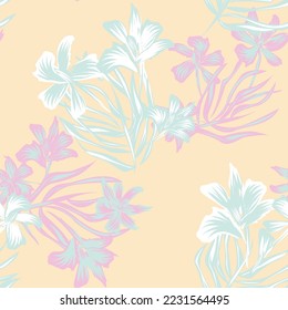 Oriental Floral seamless pattern background for fashion textiles, graphics, backgrounds and crafts