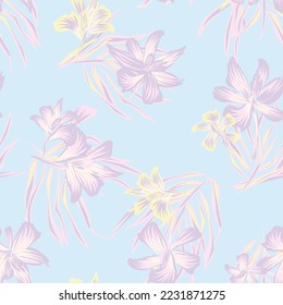 Fondo de patrón ininterrumpido de floral oriental para textiles de moda, gráficos, antecedentes y artesanías