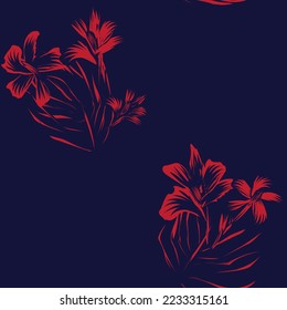 Oriental Floral seamless pattern background for fashion textiles, graphics, backgrounds and crafts
