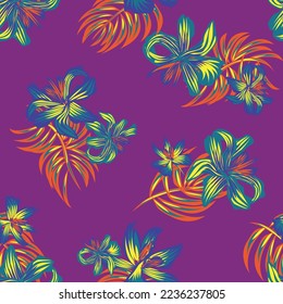Oriental Floral seamless pattern background for fashion textiles, graphics, backgrounds and crafts