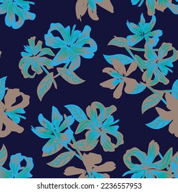 Oriental Floral seamless pattern background for fashion textiles, graphics, backgrounds and crafts