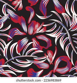 Oriental Floral seamless pattern background for fashion textiles, graphics, backgrounds and crafts