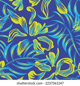 Oriental Floral seamless pattern background for fashion textiles, graphics, backgrounds and crafts