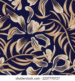 Oriental Floral seamless pattern background for fashion textiles, graphics, backgrounds and crafts