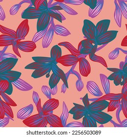 Oriental Floral seamless pattern background for fashion textiles, graphics, backgrounds and crafts