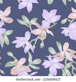 Fondo de patrón ininterrumpido de floral oriental para textiles de moda, gráficos, antecedentes y artesanías