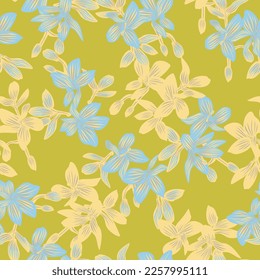 Fondo de patrón ininterrumpido de floral oriental para textiles de moda, gráficos, antecedentes y artesanías