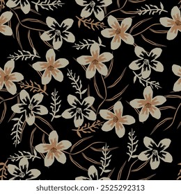 Oriental floral sin patrón de fondo para textiles de moda, gráficos, fondos y artesanías
