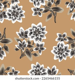 Nahtlose Muster für orientalische Flora und Fauna-Muster für Modetextilien, Grafiken, Hintergründe und Kunsthandwerk