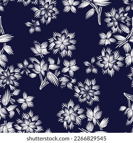 Oriental Floral seamless pattern design for fashion textiles, graphics, backgrounds and crafts