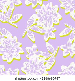 Oriental Floral seamless pattern design for fashion textiles, graphics, backgrounds and crafts