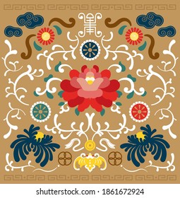 Oriental Floral Traditional Pattern and Ornament