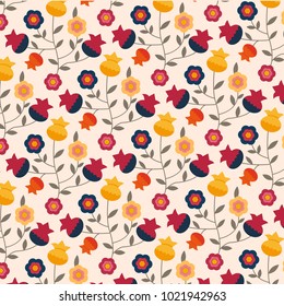 oriental flower pattern