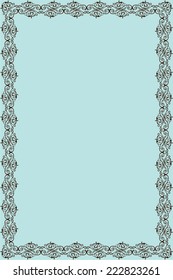 Oriental frame is isolated on blue