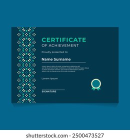 Oriental Geometric Certificate Template Design