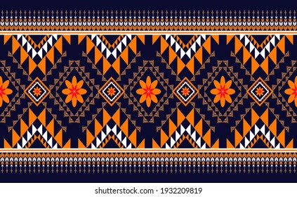 Oriental geometric ethnic pattern for background or carpet, wallpaper, batik wrapping, curtain design, vector illustration