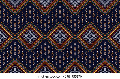 Oriental geometric ethnic pattern for background or carpet, wallpaper, batik wrapping, curtain design, vector illustration