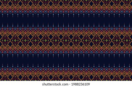 Oriental geometric ethnic pattern for background or carpet, wallpaper, batik wrapping, curtain design, vector illustration