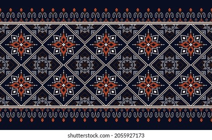 Oriental geometric ethnic pattern for background or carpet, wallpaper, batik wrapping, curtain design, vector illustration
