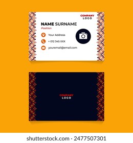 Oriental Geometric Name Card Design für Unternehmen oder Unternehmen