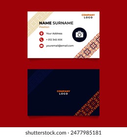 Oriental Geometric Name Card Design for Business or Company