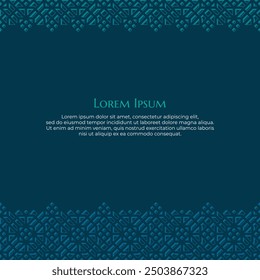 Oriental Geometric Ornament Design for Islamic Theme