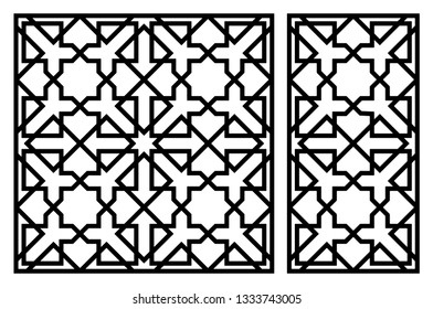 Oriental geometric ornament. For laser cutting, die cutting or stencil.