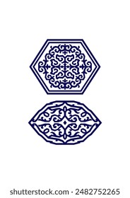 Orientalische geometrische Ornamente, fünf Typen 
