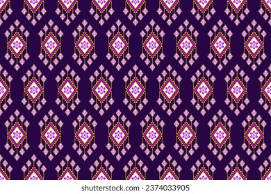 Oriental geometric pattern for clothing, fabric, vector illustration on dark background