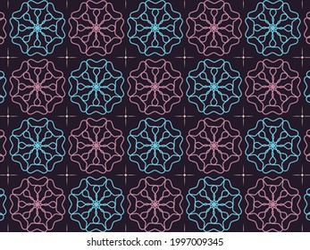 oriental geometric pattern fabric seamless