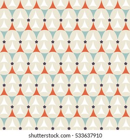 Oriental geometric seamless pattern. Abstract Retro textured background. Vintage vector decorative illustration