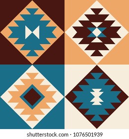 Oriental geometric seamless pattern. Ethnic design. Vector illustration.