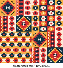 Oriental geometric seamless pattern. Ethnic design. Vector illustration.