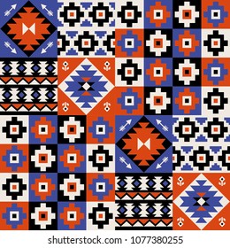 Oriental geometric seamless pattern. Ethnic design. Vector illustration.
