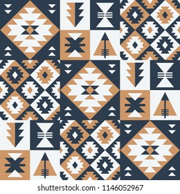 Oriental geometric seamless pattern. Ethnic design. Vector illustration.