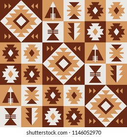 Oriental geometric seamless pattern. Ethnic design. Vector illustration.