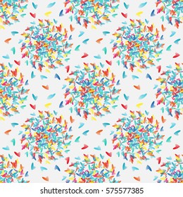 Oriental geometric seamless pattern with ethnic mandalas. Kaleidoscope effect