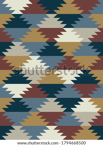 Oriental geometric seamless pattern. Ethnic style. Vector illustration.