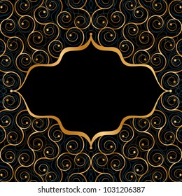oriental golden frame