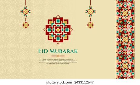 Oriental Greeting Design for Culture or Islamic Theme, Specially for Ramadan or Eid Mubarak