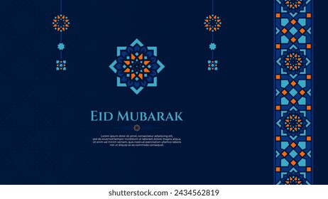 Oriental Greeting Design for Culture or Islamic Theme, Specially for Ramadan or Eid Mubarak