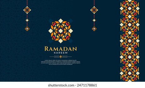 Diseño de saludos orientales para cultura o tema islámico, especialmente para Ramadán o Eid Mubarak