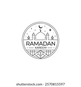 Oriental Greeting Design for Culture or Islamic logo, Especiall for Ramadan. Vector template design.