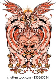 Oriental guard / Also available in separate layer the original vector without scratch