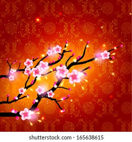 Oriental Happy Chinese New Year Element Vector Design