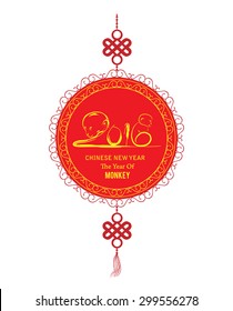 Oriental Happy Chinese New Year Element. Year of monkey