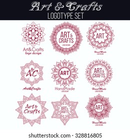 Oriental high quality logo templates set. Vector ethnic ornamental design for beauty salons, spa, massage, barber shops, saunas, healthcare and medicine.