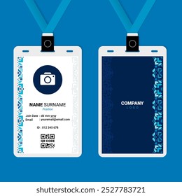 Oriental ID Card Design with Ornament on The Side
